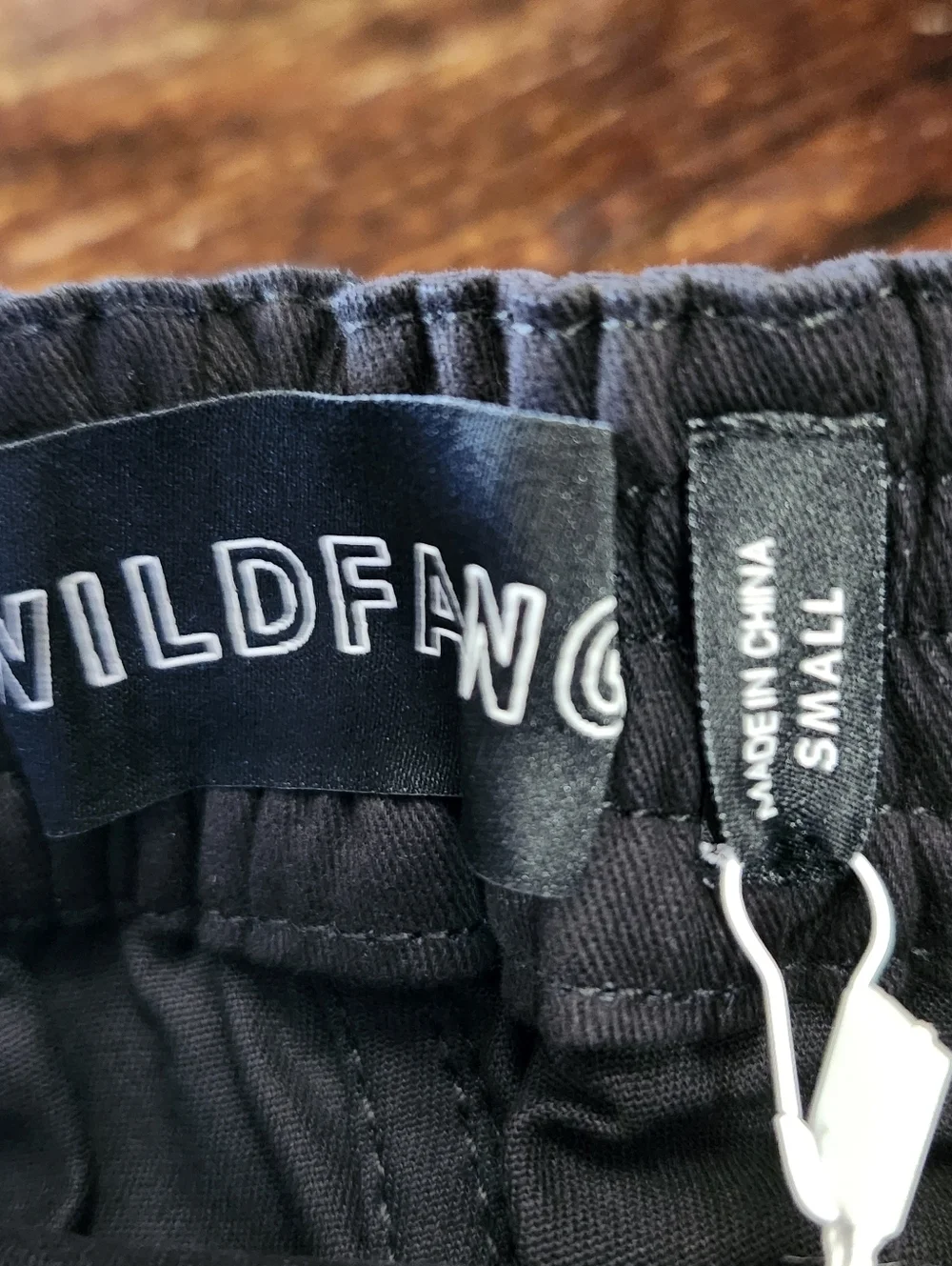 NWT Wildfang Essential Black Work Mini Skirt With Front Slit Elastic Back Sz S